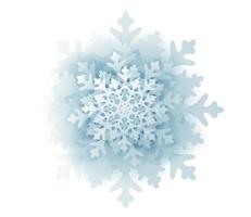 Blue snowflake isolated on white background vector