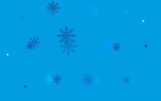 Light BLUE vector template with ice snowflakes.