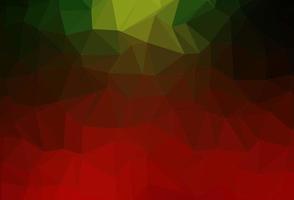 Dark Green, Red vector low poly layout.