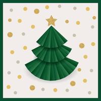 Abstract Christmas Tree Card Background Vector Illustration