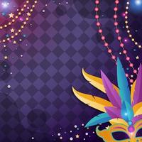 Mardi Gras with Mask Ornament Background vector