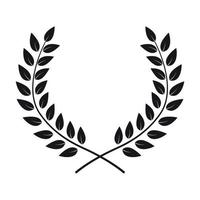 Award Laurel Wreath. Winner Leaf label,  Symbol of Victory. Vector Illustration