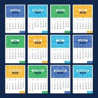 Colorful 2022 Calendar Template vector