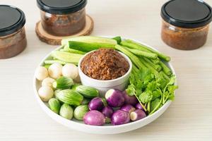 Fermented Fish Chili Paste with Fresh Vegetables photo