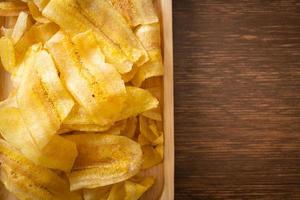 Banana Chips - fried or baked sliced banana photo