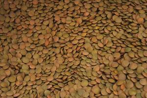Green lentils grain background.