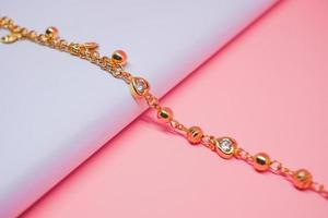 photo of women's long bracelet with small diamond decoration