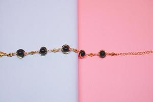 pulsera de diamantes negros para mujer foto