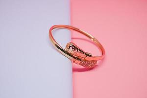 Thai luxury women's bracelet photo on pink background