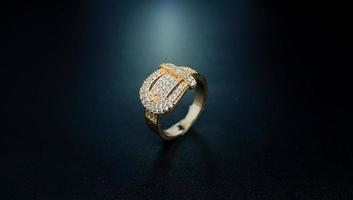 photo of women's ring with diamond belt motif