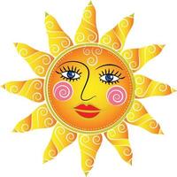 God Surya or sun in Indian folk art Pinguli style. for textile printing, logo, wallpaper vector