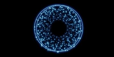 abstract circle blue glow curve background sparkle photo