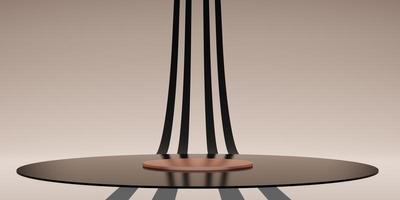 display standcircle striped background zebra pattern modern display stand photo