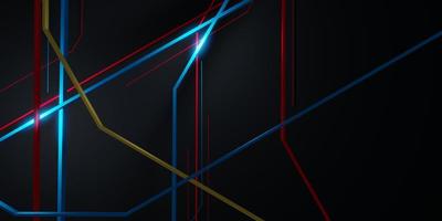 fondo abstracto línea de color y tecnología luz luz de neón