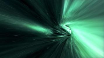 Dark green hyperspace warp tunnel