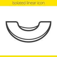 Melon linear icon. Thin line illustration. Melon slice contour symbol. Vector isolated outline drawing