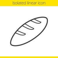 Bread linear icon. Thin line illustration. Loaf of bread contour symbol. Vector isolated outline drawing