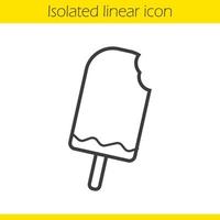 Ice cream linear icon. Thin line illustration. Icecream contour symbol. Vector isolated outline drawing