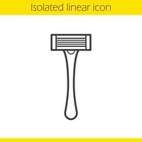 Shaver linear icon. Thin line illustration. Shaving razor contour symbol. Vector isolated outline drawing