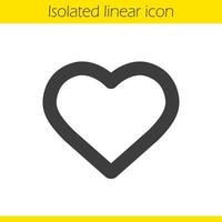 icono lineal de marca de corazón. como ilustración de línea fina. símbolo de contorno de amor. dibujo de contorno aislado vectorial vector