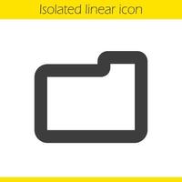 Folder linear icon. Documents file thin line illustration. New folder contour symbol. Vector isolated outline drawing