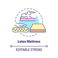 Latex mattress concept icon. Common mattress material abstract idea thin line illustration. Springy and elastic pad. Synthetic and rubber latex. Vector isolated outline color drawing. Editable stroke