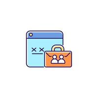 Corporate password RGB color icon. Internet safety for enterprise. Secure business system. Password management for employees. Isolated vector illustration. Simple filled line drawing
