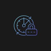 Change password gradient vector icon for dark theme. Data protection. Firewall settings. Password management. Thin line color symbol. Modern style pictogram. Vector isolated outline drawing