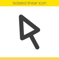 Computer mouse arrow linear icon. Pointer thin line illustration. Cursor contour symbol. Vector isolated outline drawing