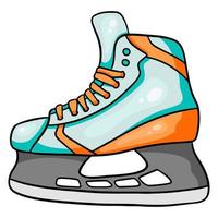 Hockey skate. Sports shoes for playing hockey. vector