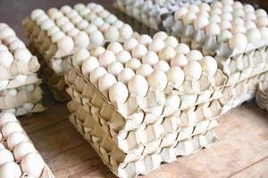 producir huevos en la granja orgánicos - huevos frescos caja de huevos de pato blanco