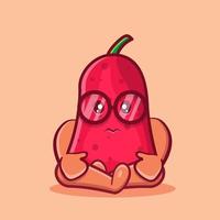 Triste mascota de fruta anacardo dibujos animados aislados en estilo plano