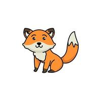 Cute fox mascot vector