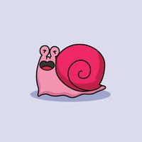 Cute snail mascot vector