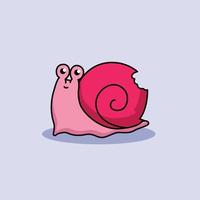 Cute snail mascot vector