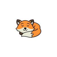 Cute fox mascot vector