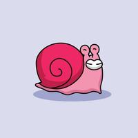 Cute snail mascot vector