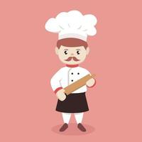 Chef mascot design vector