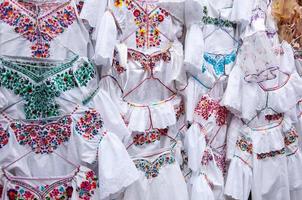 Traditioanl Ecuadorian blouses photo