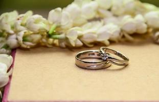 close up of beautiful wedding ring photo