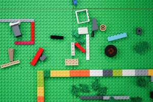 plastic construction toy bricks photo