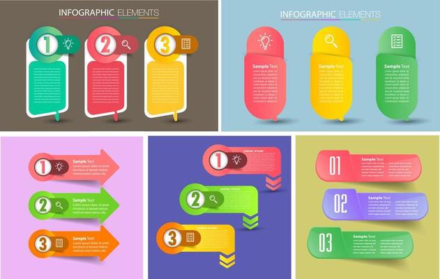 modern text box template, infographics banner