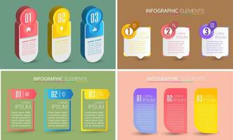 modern text box template, infographics banner vector