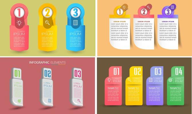 modern text box template, infographics banner