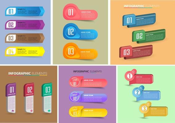 modern text box template, infographics banner