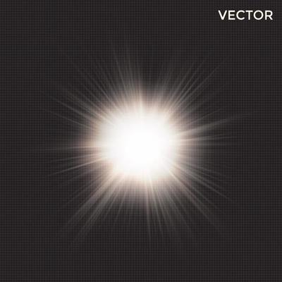 starburst vector, transparent light effect