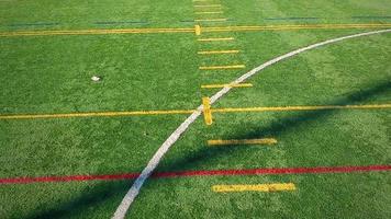 Flying Over an Outdoor Synthetic Football Field video