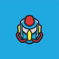 Robot head esport logo vector