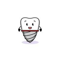 Cute teeth mascot vector