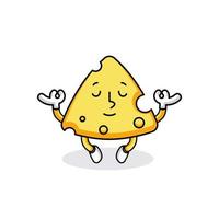 Cute cheese mascot vector